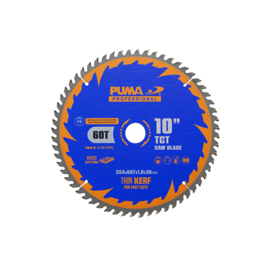 ใบเลื่อยวงเดือนตัดไม้ 10" PUMA 254*60T*1.8*30 PTC-W1060T ใบเลื่อยวงเดือนตัดไม้ 10" PUMA 254*60T*1.8*30 PTC-W1060T