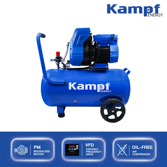 ปั๊มลมไร้น้ำมัน KAMPF KMPPM50 ขนาด 825/1000W ถัง 50 ลิตร ปั๊มลมไร้น้ำมัน KAMPF KMPPM50 ขนาด 825/1000W ถัง 50 ลิตร