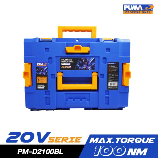 สว่านกระแทกไร้สาย ไร้แปรงถ่าน 20V PUMA PM-D2100BL พร้อมแบตและแท่นชาร์จ สว่านกระแทกไร้สาย ไร้แปรงถ่าน 20V PUMA PM-D2100BL พร้อมแบตและแท่นชาร์จ