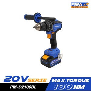 สว่านกระแทกไร้สาย ไร้แปรงถ่าน 20V PUMA PM-D2100BL พร้อมแบตและแท่นชาร์จ สว่านกระแทกไร้สาย ไร้แปรงถ่าน 20V PUMA PM-D2100BL พร้อมแบตและแท่นชาร์จ