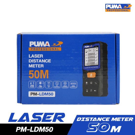 เลเซอร์วัดระยะ 50 เมตร PUMA PM-LDM50 เลเซอร์วัดระยะ 50 เมตร PUMA PM-LDM50