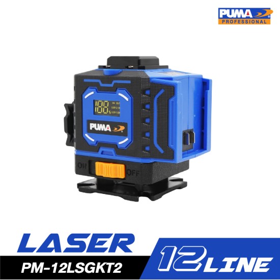 เลเซอร์วัดระดับ 12 เส้น แสงเขียว PUMA PM-12LSGKT2 เลเซอร์วัดระดับ 12 เส้น แสงเขียว PUMA PM-12LSGKT2