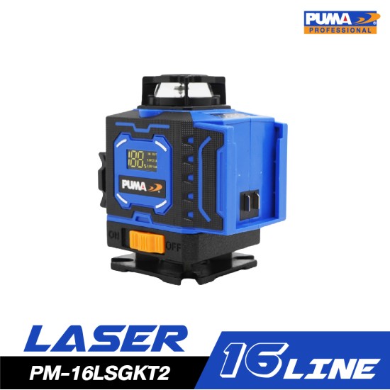 เลเซอร์วัดระดับ 16 เส้น แสงเขียว PUMA PM-16LSGKT2 เลเซอร์วัดระดับ 16 เส้น แสงเขียว PUMA PM-16LSGKT2