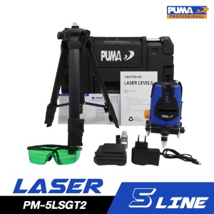เลเซอร์วัดระดับ 5 เส้น แสงเขียว PUMA PM-5LSGT2
