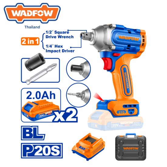 บล็อกไขควงกระแทกไร้สาย 2in1 WADFOW WCD3B21 20V