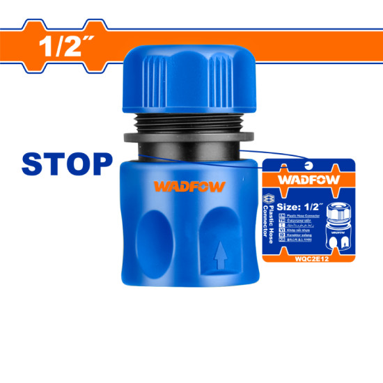 ข้อต่อสวมเร็ว (มีระบบหยุดน้ำ) WADFOW 1/2" WQC2E12