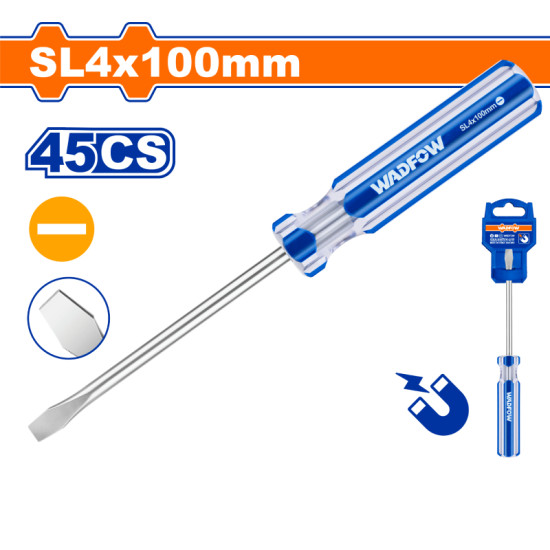 ไขควงแบน WADFOW SL4x100mm 45CS WSD5244