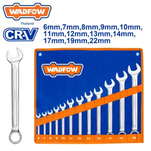 ชุดประแจแหวนข้างปากตาย 12 ชิ้น CR-V WADFOW WSP1M12