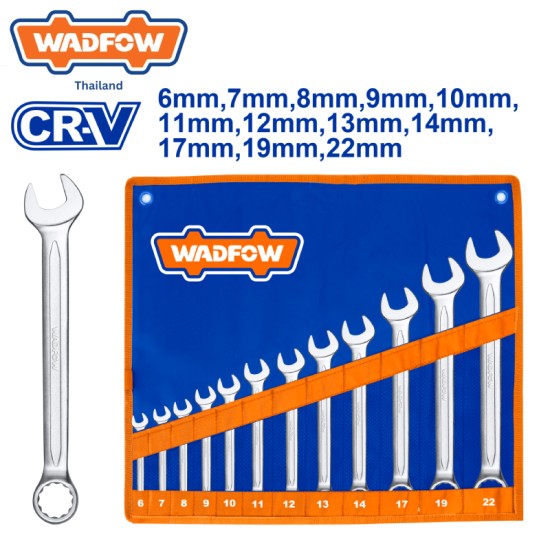 ชุดประแจแหวนข้างปากตาย 12 ชิ้น CR-V WADFOW WSP1M12