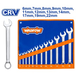 ชุดประแจแหวนข้างปากตาย 12 ชิ้น CR-V WADFOW WSP1M12