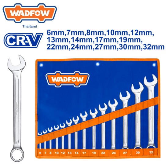 ชุดประแจแหวนข้างปากตาย 14 ชิ้น CR-V WADFOW WSP1M14