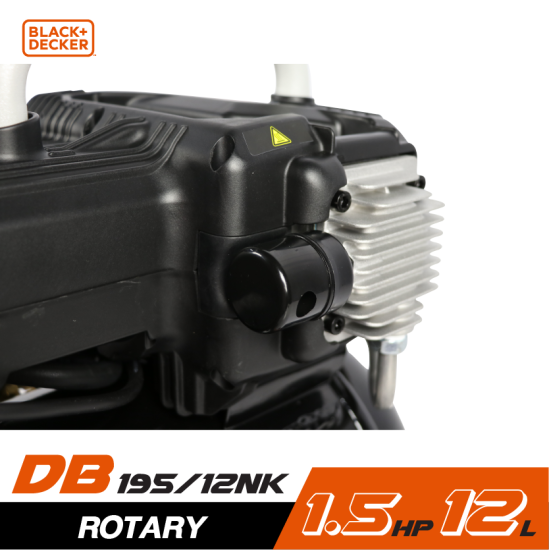 ปั๊มลมโรตารี่ BLACK&DECKER BD195/12-NK 1/2HP ถัง 12 ลิตร