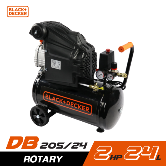 ปั๊มลมโรตารี่ BLACK&DECKER BD205/24 2HP ถัง 24 ลิตร