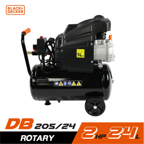 ปั๊มลมโรตารี่ BLACK&DECKER BD205/24 2HP ถัง 24 ลิตร