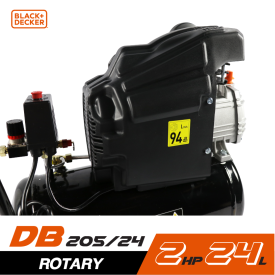 ปั๊มลมโรตารี่ BLACK&DECKER BD205/24 2HP ถัง 24 ลิตร