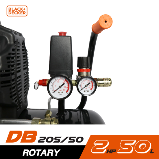 ปั๊มลมโรตารี่ BLACK&DECKER BD205/50 2HP ถัง 50 ลิตร