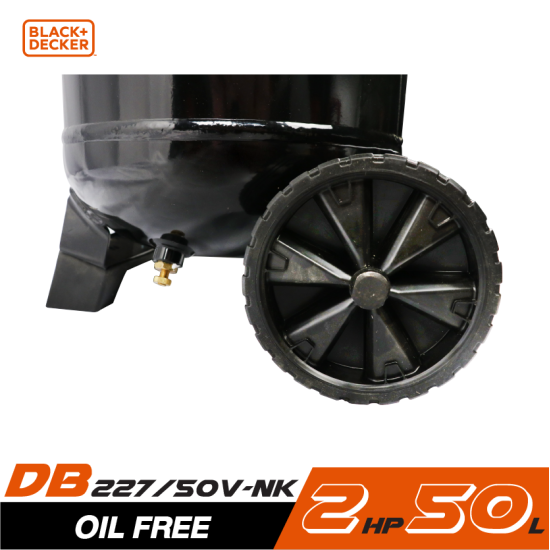 ปั๊มลม Oil free BLACK&DECKER BD227/50V-NK 2HP ถัง 50 ลิตร ปั๊มลม Oil free BLACK&DECKER BD227/50V-NK 2HP ถัง 50 ลิตร