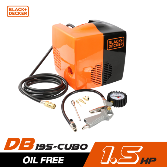 ปั๊มลม Oil free BLACK&DECKER BD195-CUBO 1.5HP