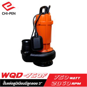 ปั๊มแช่อลูมิเนียมมีลูกลอย 3" CHI PEN WQD-750F 750W. ปั๊มแช่อลูมิเนียมมีลูกลอย 3" CHI PEN WQD-750F 750W.