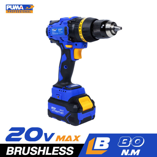 สว่านกระแทกไร้สาย PUMA PM-280BL 20V. สว่านกระแทกไร้สาย PUMA PM-280BL 20V.