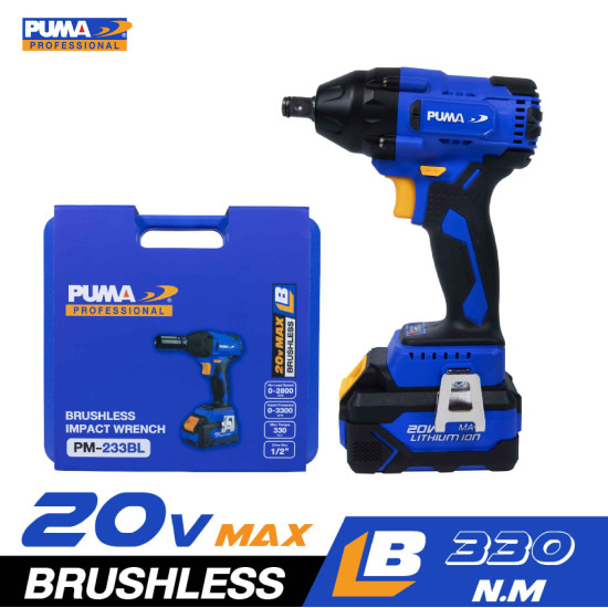 บล็อกกระแทกไร้สาย PUMA PM-233BL 20V. บล็อกกระแทกไร้สาย PUMA PM-233BL 20V.