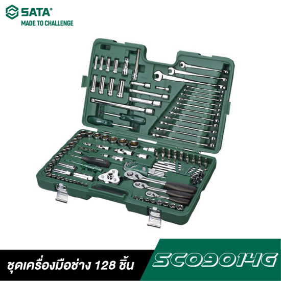 ชุดเครื่องมือช่าง 128 ชิ้น SATA SC09014G