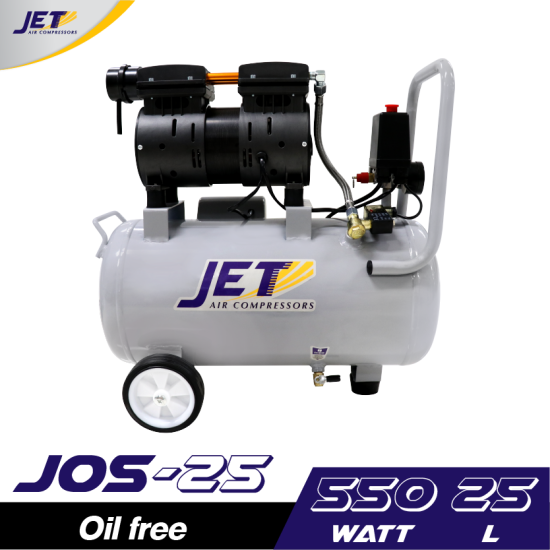 ปั๊มลม Oil free JETT JOS-25 3/4HP ถัง 25 ลิตร ปั๊มลม Oil free JETT JOS-25 3/4HP ถัง 25 ลิตร