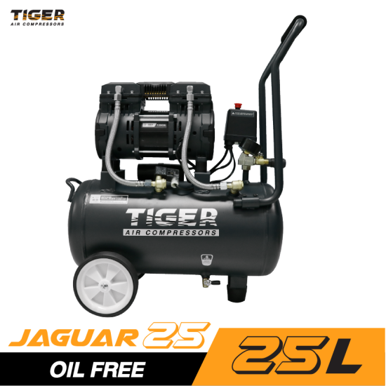 ปั๊มลม Oil free TIGER JAGUAR-25  1390 W. ถัง 25 ลิตร