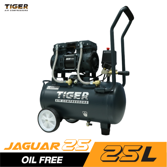 ปั๊มลม Oil free TIGER JAGUAR-25  1390 W. ถัง 25 ลิตร
