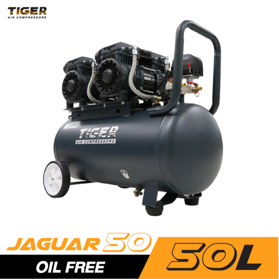 ปั๊มลม Oil free TIGER JAGUAR-50 1390W. x 2 มอเตอร์ 50 ลิตร