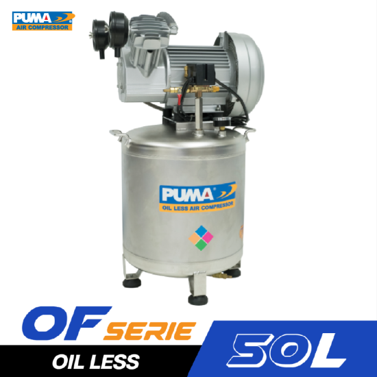 ปั๊มลม PUMA Oil Less รุ่น OF-2550VS 2.5HP ถังสแตนเลส 50 ลิตร ปั๊มลม PUMA Oil Less รุ่น OF-2550VS 2.5HP ถังสแตนเลส 50 ลิตร