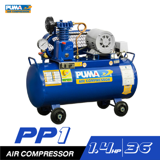 ปั๊มลมสายพาน PUMA PP1-PPM220V 1/4HP ถัง 36 ลิตร