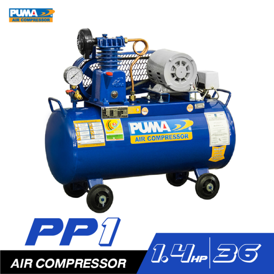 ปั๊มลมสายพาน PUMA PP1-PPM220V 1/4HP ถัง 36 ลิตร ปั๊มลมสายพาน PUMA PP1-PPM220V 1/4HP ถัง 36 ลิตร