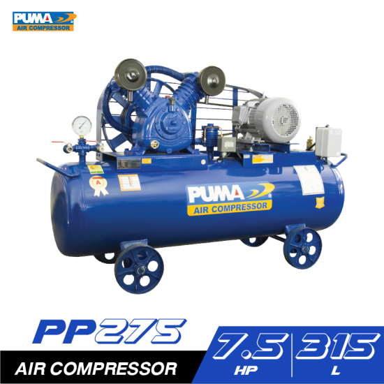 ปั๊มลมสายพาน PUMA PP275-PPM380V 7.5HP 380V. ถัง 315 ลิตร ปั๊มลมสายพาน PUMA PP275-PPM380V 7.5HP 380V. ถัง 315 ลิตร