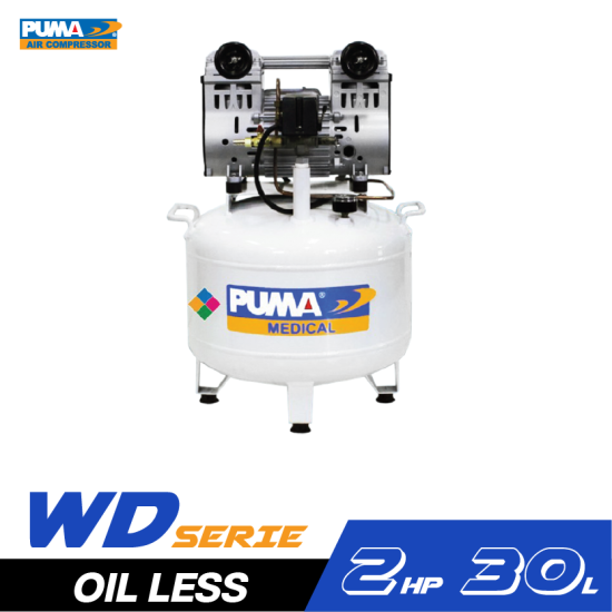 ปั๊มลม PUMA Oil Less รุ่น WD-230 2HP ถัง 30 ลิตร ปั๊มลม PUMA Oil Less รุ่น WD-230 2HP ถัง 30 ลิตร
