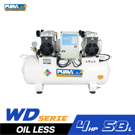 ปั๊มลม PUMA Oil Less รุ่น WD-460 4HP ถัง 58 ลิตร