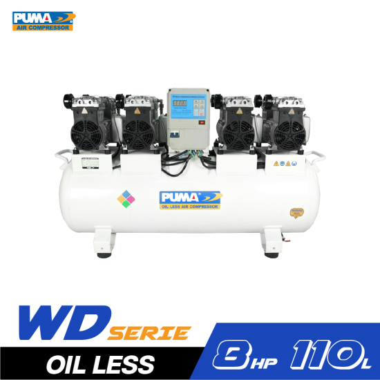 ปั๊มลม PUMA Oil Less รุ่น WD-8110 8HP ถัง 110 ลิตร