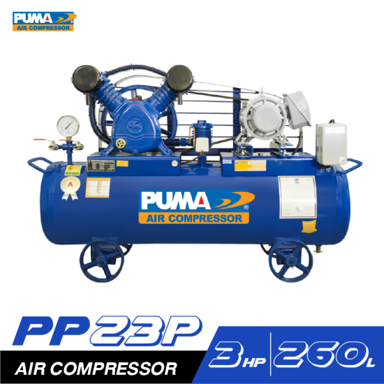 ปั๊มลมสายพาน PUMA PP23P-AB380V 3HP 380V. ถัง 260 ลิตร