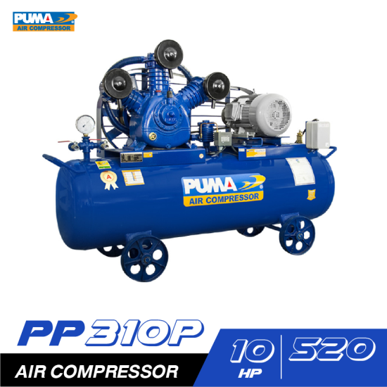 ปั๊มลมสายพาน PUMA PP310P-AB380V 10HP 380V. ถัง 520 ลิตร