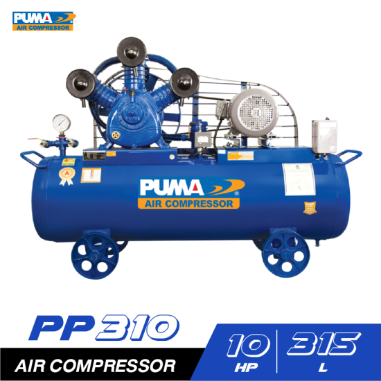 ปั๊มลมสายพาน PUMA PP310-HI380V 10HP 380V. ถัง 315 ลิตร