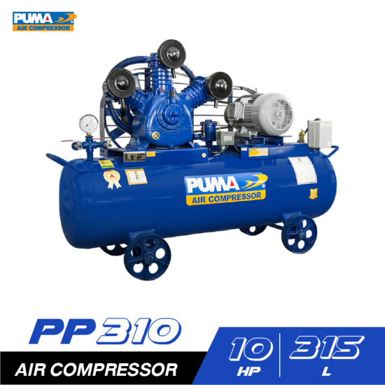 ปั๊มลมสายพาน PUMA PP310-PPM380V 10HP 380V. ถัง 315 ลิตร