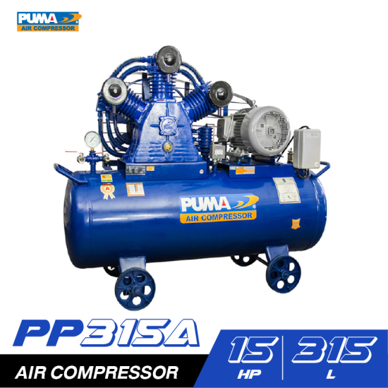 ปั๊มลมสายพาน PUMA PP315A-HI380V 15HP 380V. ถัง 315 ลิตร