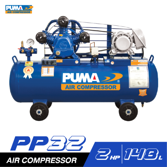 ปั๊มลมสายพาน PUMA PP32-PPM220V 2HP 220V. ถัง 148 ลิตร ปั๊มลมสายพาน PUMA PP32-PPM220V 2HP 220V. ถัง 148 ลิตร