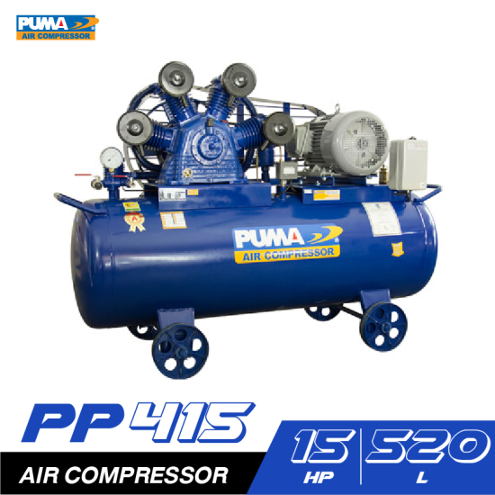 ปั๊มลมสายพาน PUMA PP415-HI380V 15HP 380V. ถัง 520 ลิตร