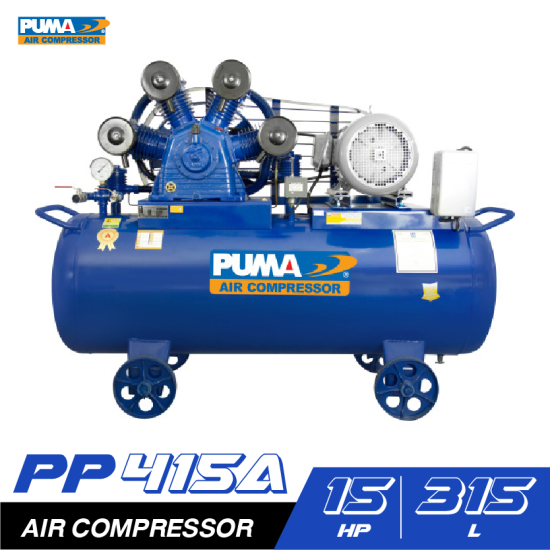 ปั๊มลมสายพาน PUMA  PP415A-HI380V 15HP 380V. ถัง 315 ลิตร