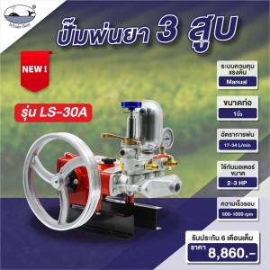 เครื่องพ่นยาสามสูบ WHALE BEST LS-30A ขนาดท่อ 1" ระบบธรรมดา (เฉพาะตัว)