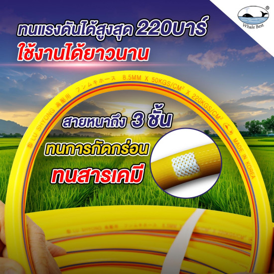สายพ่นยานอก 100 เมตร WHALE 5/16" 8.5 mm.